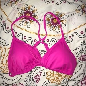 PINK triangle bikini top